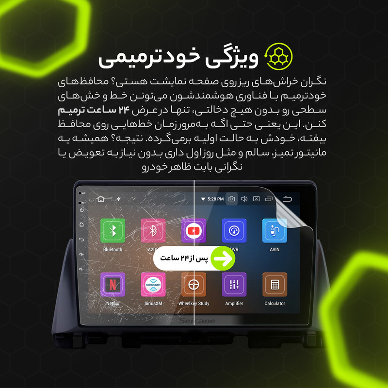 محافظ صفحه نمایش مانیتور خودرو مولتی نانو مدل X-S1T مناسب برای ریرا