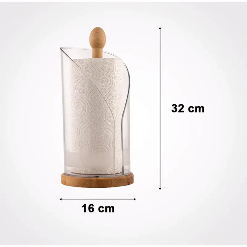 پایه رول دستمال کاغذی لیمون مدل چوبی کد HS2254