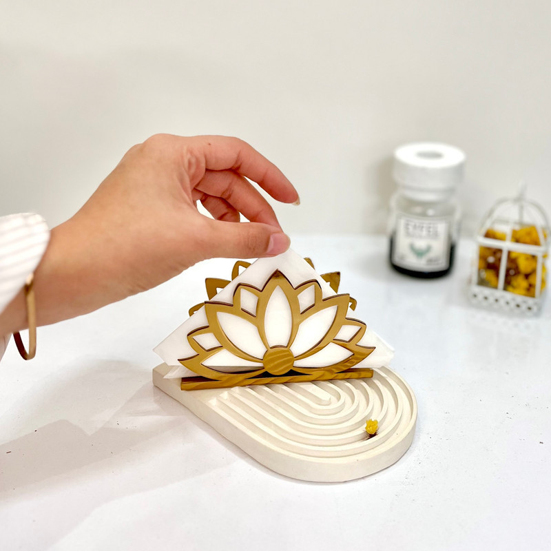 جای دستمال کاغذی برنوا مدل نیلوفر کد Nilo.1