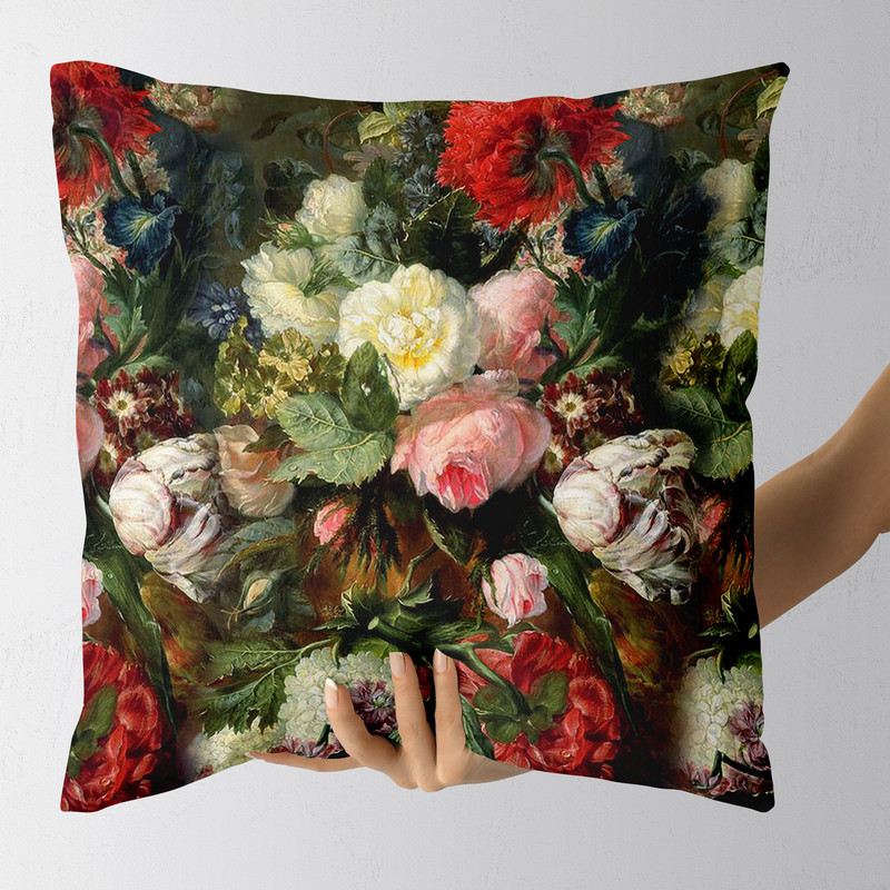 کاور کوسن مدل گل آبرنگ دورو کد 140046