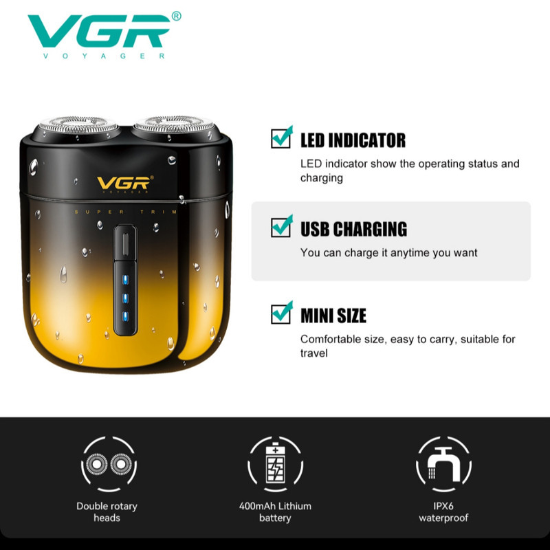 ماشین اصلاح موی صورت شارژی وی جی ار مدل V-348