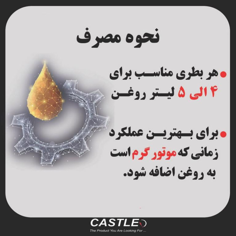 مکمل روغن موتور کستل مدل نانو اویل گارد ایزی حجم 200 میلی لیتر