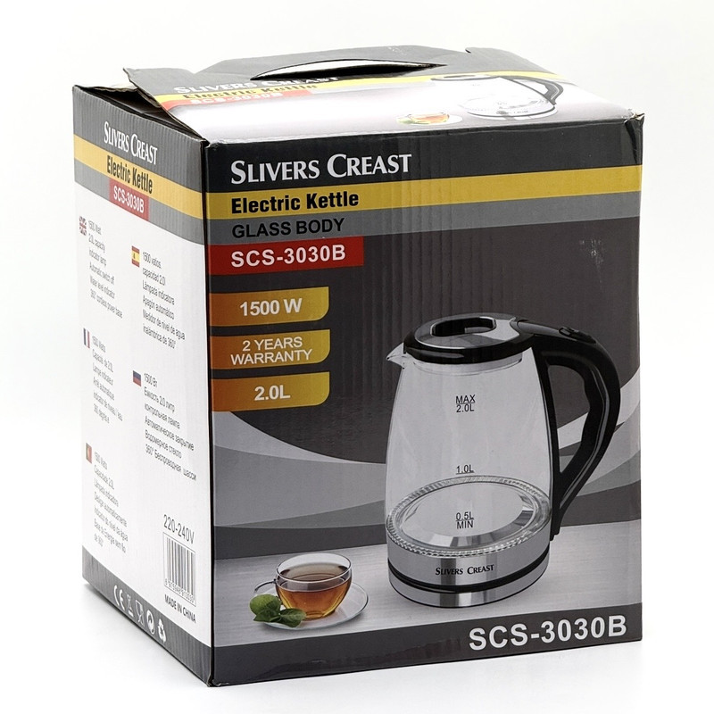 کتری برقی سیلور کرست مدل scs-3030b گنجایش 2 لیتر