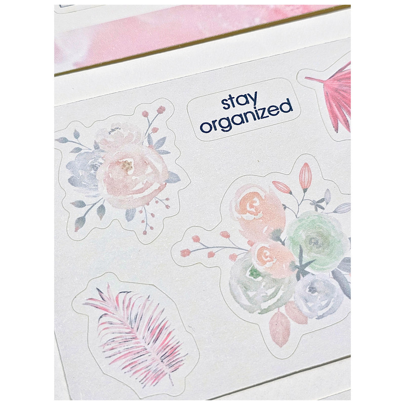 برچسب کاترینکا طرح برش خورده بولت ژورنال و اسکرپ بوک مدل Peach Planner بسته 47 عددی
