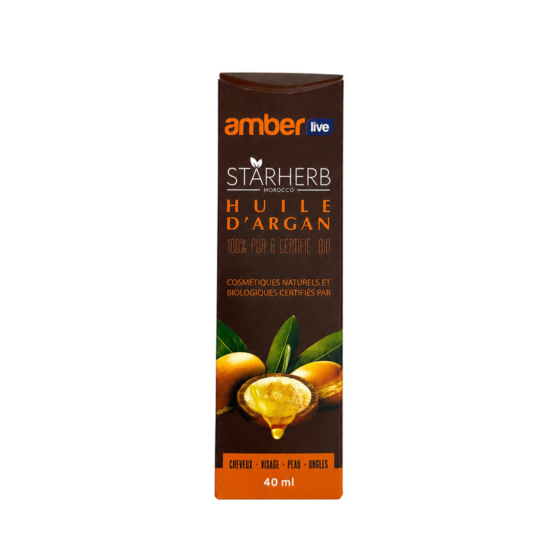 روغن آرگان امبرلایو مدل STARHERB مناسب برای انواع مو حجم 40 میلی لیتر