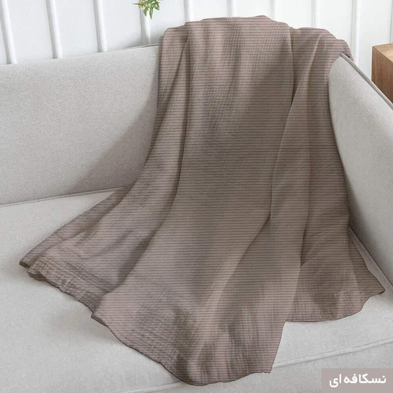 شال مبل شاران هوم مدل مخملی طرح راه راه سایز 150×170 سانتی متر