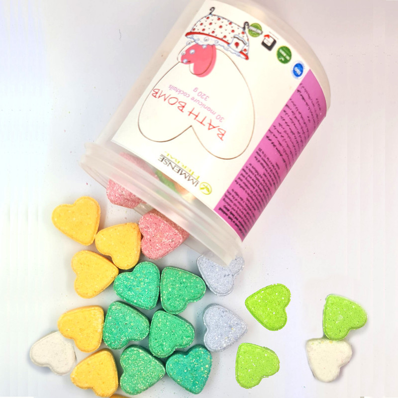 کوکتل مانیکور ایمنس هربال مدل قلب کد 030 وزن 10 گرم مجموعه 30 عددی