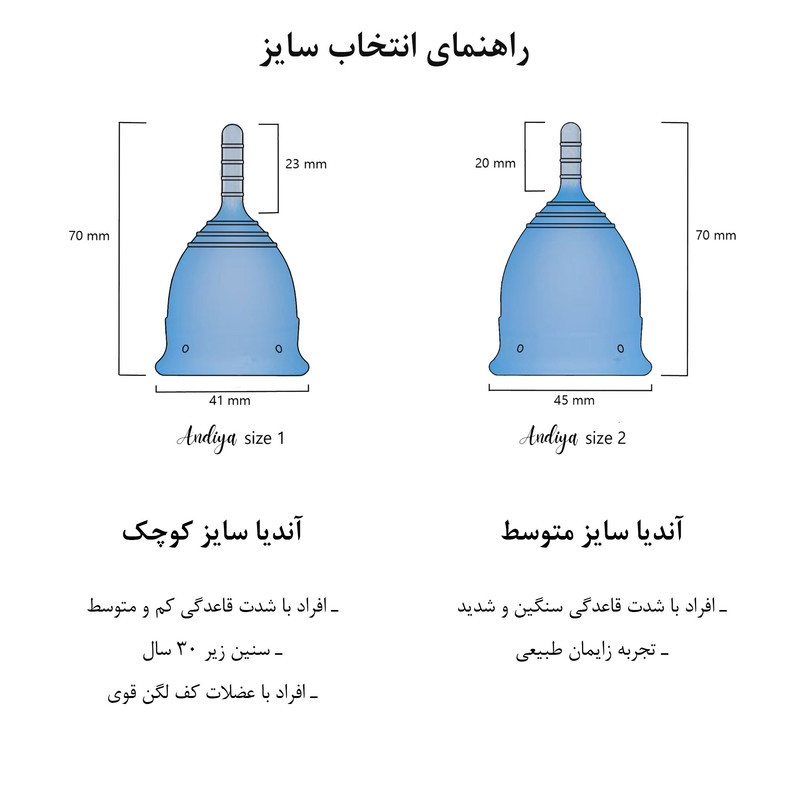 کاپ قاعدگی آندیا مدل 2 سایز متوسط