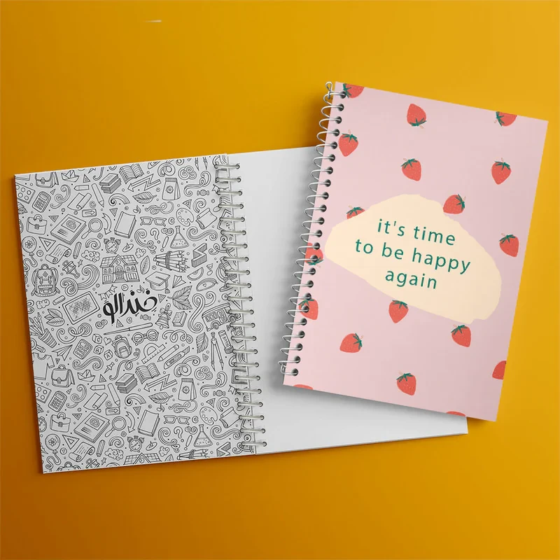 دفتر ژورنال نویسی 50 برگ خندالو مدل نقطه ای طرح IT Is Time To Be Happy Again کد N362