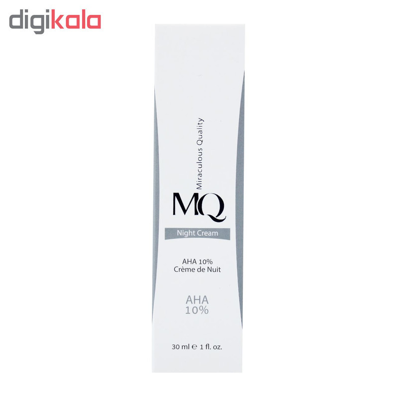 کرم لایه بردار ام کیو مدل AHA 10% NIGHT CREAM حجم 30 میلی لیتر