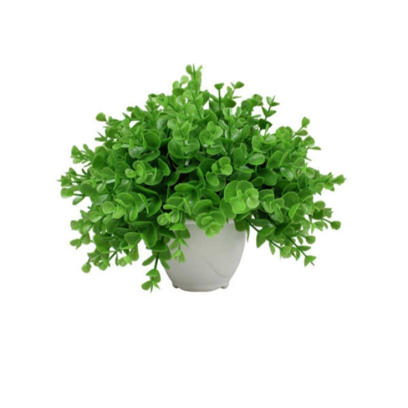 گلدان پلاستیکی همراه گل مصنوعی، ابعاد 15×15×20 سانتی‌متر، وزن 200 گرم