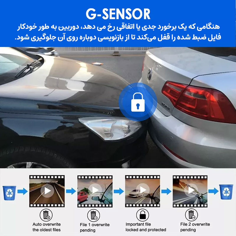 دوربین فیلمبرداری ثبت وقایع خودرو مدل M8-Wi-Fi