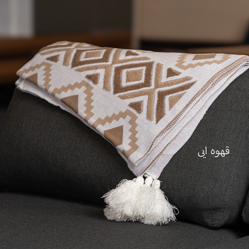 شال مبل طرح پانچ سایز 180×140 سانتی متر