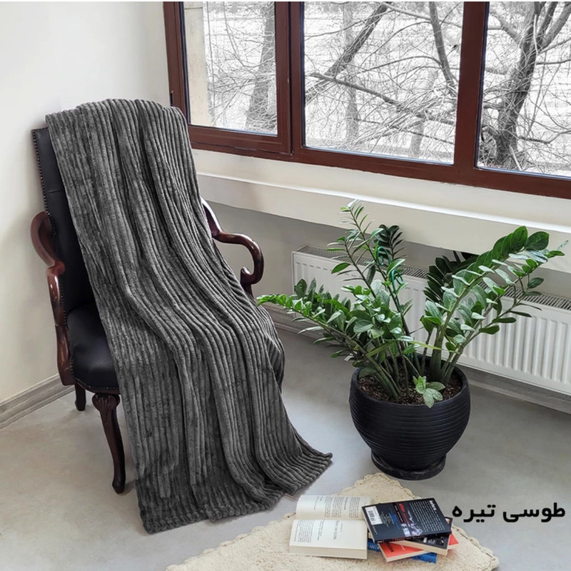 پتو مسافرتی شایسته مدل پلیسه کرکره ای سایز 160x205 سانتی متر