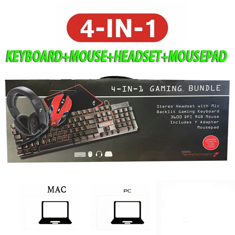 ست گیمینگ تکنو میشن مدل BUNDLE_4_IN_1_BACKLIT