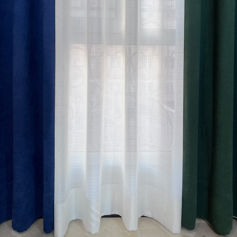 پرده مدل پانچ حریر شانتون سایز 280x150 سانتی‌متر