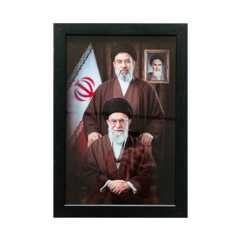 قاب عکس طرح رهبری معظم انقلاب مدل brn01 فریم مشکی