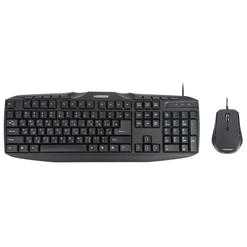 کیبورد و ماوس گرین مدل GKM-305، سوئیچ ممبران، Full-size