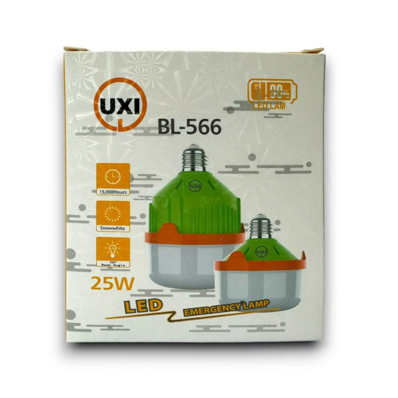 چراغ اضطراری یو ایکس آی مدل هوشمند کد BL-566 25W با نور مهتابی