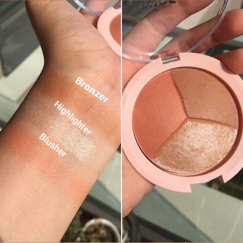 پالت آرایش و هایلایتر صورت گلدن رز مدل NUDE LOOK