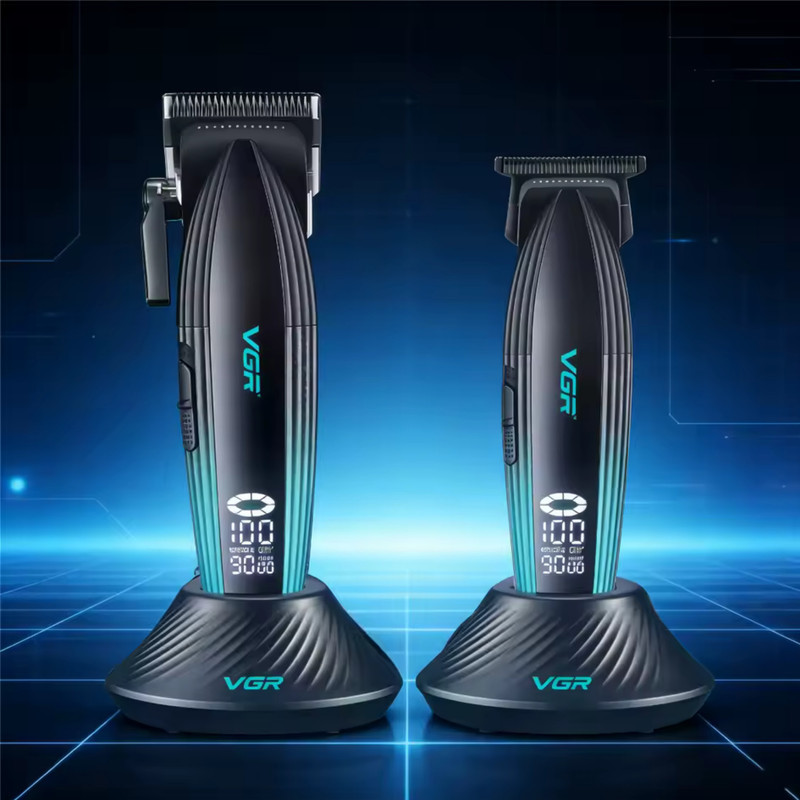 ماشین اصلاح موی سر و صورت شارژی وی جی ار مدل V-889 s2 مجموعه 2 عددی