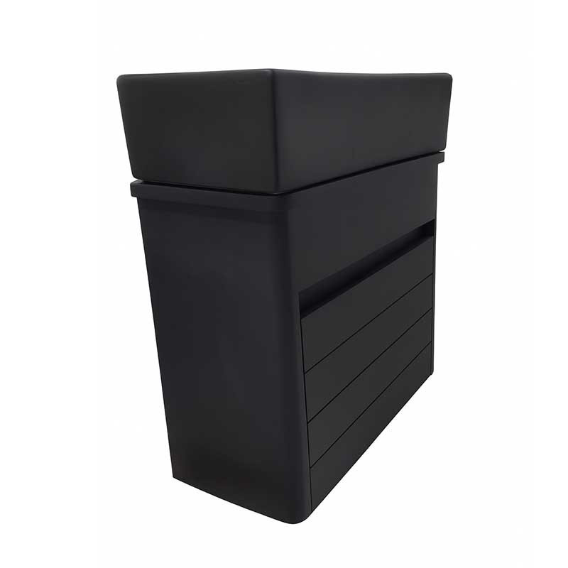 ست کابینت و روشویی مدل اطلس مشکی C45