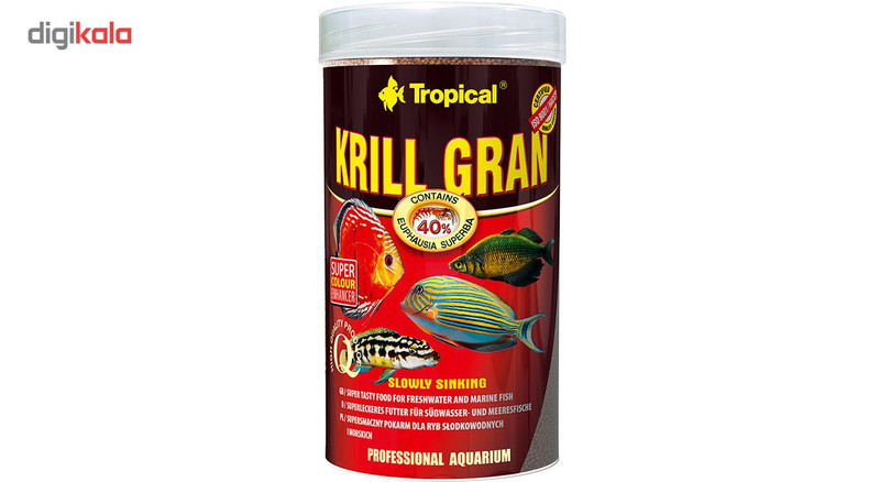 غذای ماهی تروپیکال مدل Krill Gran وزن 135 گرم