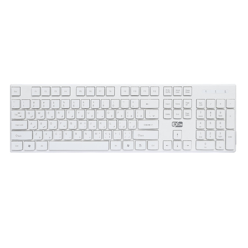 کیبورد و ماوس بی سیم اکسون مدل Gk-600، سوییچ ممبران، Full-Size