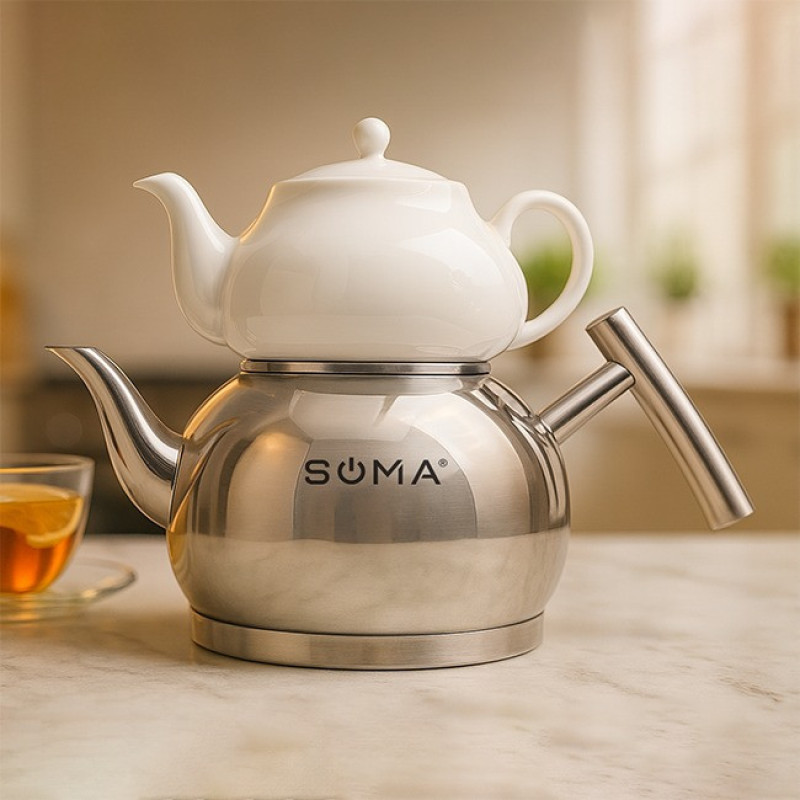 ست کتری و قوری سوما مدل so-304 گنجایش کتری 25 لیتر گنجایش قوری 15 لیتر