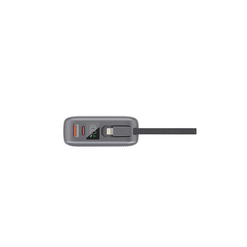 پاوربانک 22.5 وات انرجایزر مدل UE20086PQ ظرفیت 20000 میلی‌آمپرساعت به همراه کابل متصل لایتنینگ