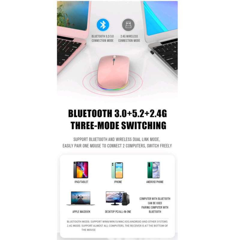 ماوس بی سیم مدل Silent RGB