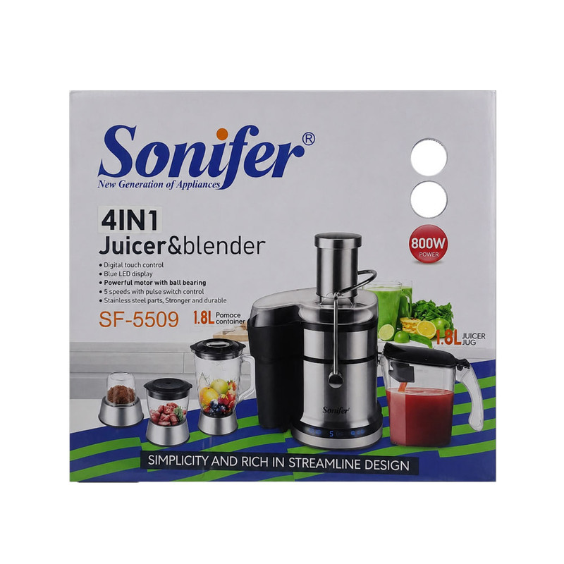 آبمیوه‌گیری چند کاره 800 وات سونیفر مدل SF 5509