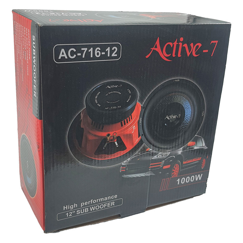ساب ووفر پشت خودرو اکتیو سون مدل AC-716-12 سایز 12 اینچ
