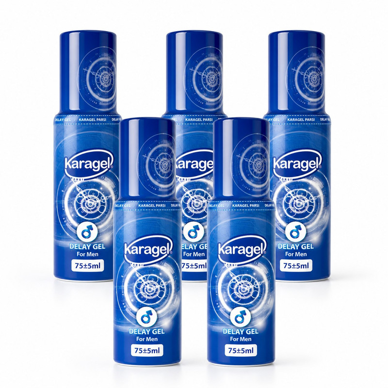 ژل روان‌کننده بهداشت جنسی آقایان کاراژل مدل 5pcs-blue حجم 75 میلی‌لیتر مجموعه 5 عددی