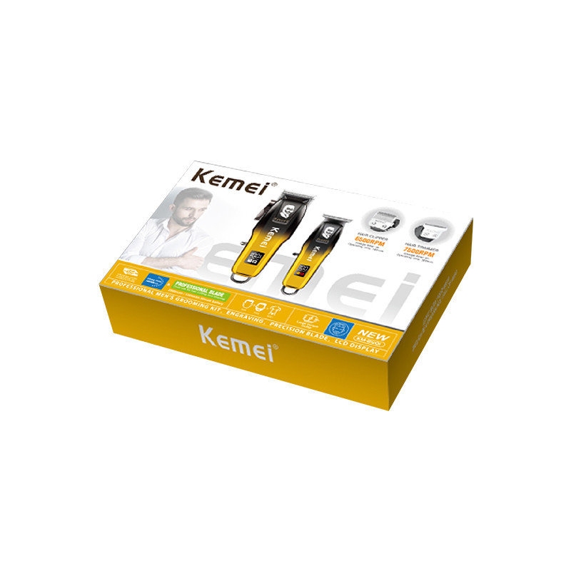 ماشین اصلاح موی سر و صورت شارژی کیمی مدل KM-8501 مجموعه دو عددی