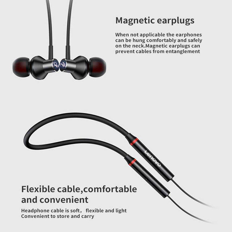 هدست بلوتوثی لنوو مدل HAM HE05x  Magnetic