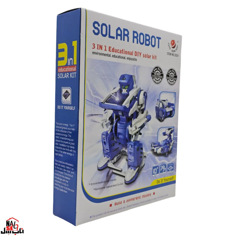 ربات ناب سل مدل آموزشی سولار خورشیدی 3 در 1 SOLAR ROBOT 3IN1 EDUCATIONAL DIY SOLAR KIT
