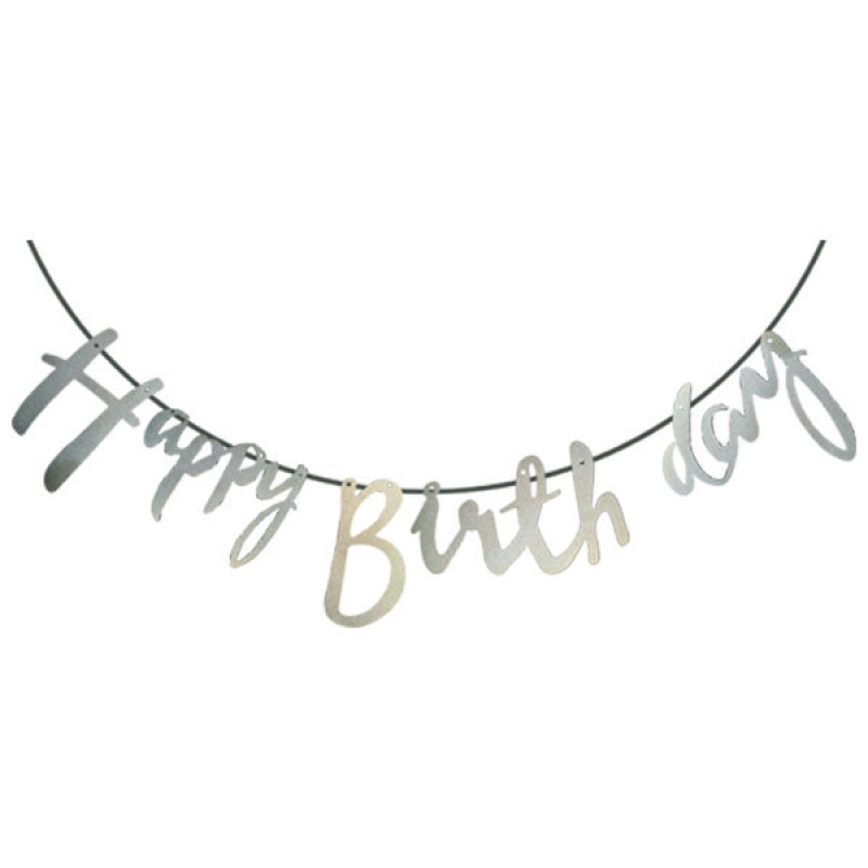 ریسه تزئینی اکلیلی کاغذی مدل Happy Birthday