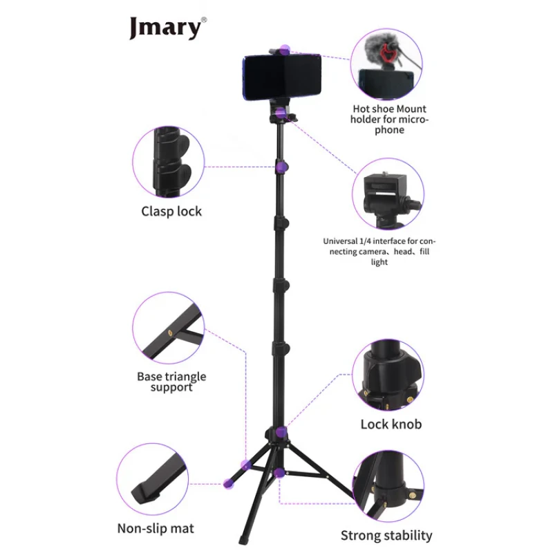 سه پایه دوربین جی ماری مدل MT-36 کد 196 مجموعه 4 عددی