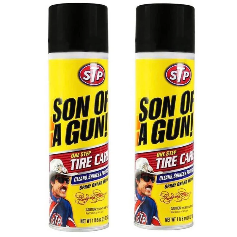 اسپری تمیز کننده لاستیک خودرو اس تی پی کد stp3 حجم 595 میلی لیتر بسته 2 عددی