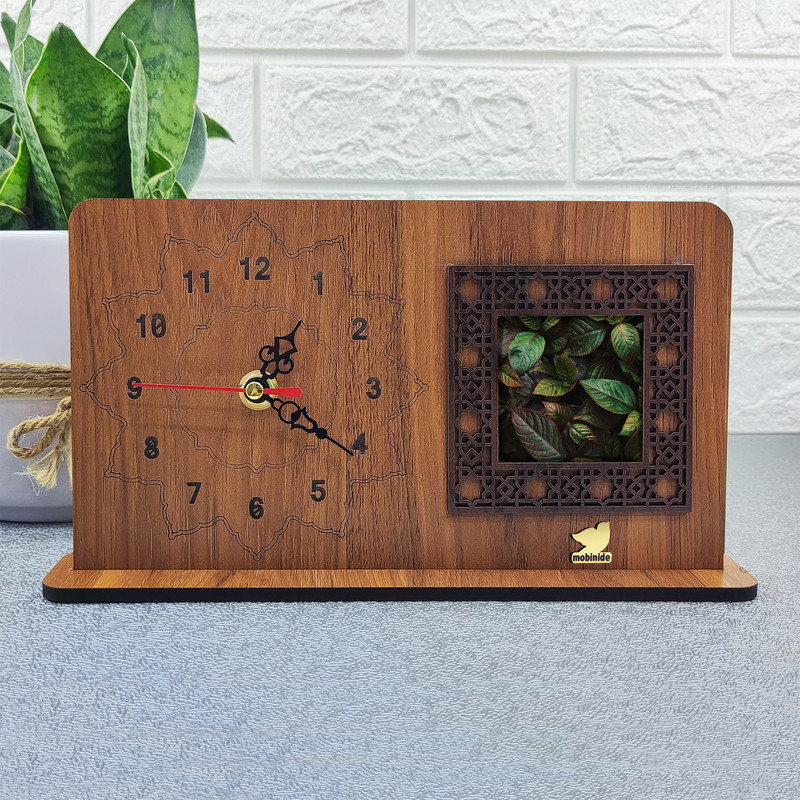 ساعت رومیزی مبین ایده مدل گل B-h105