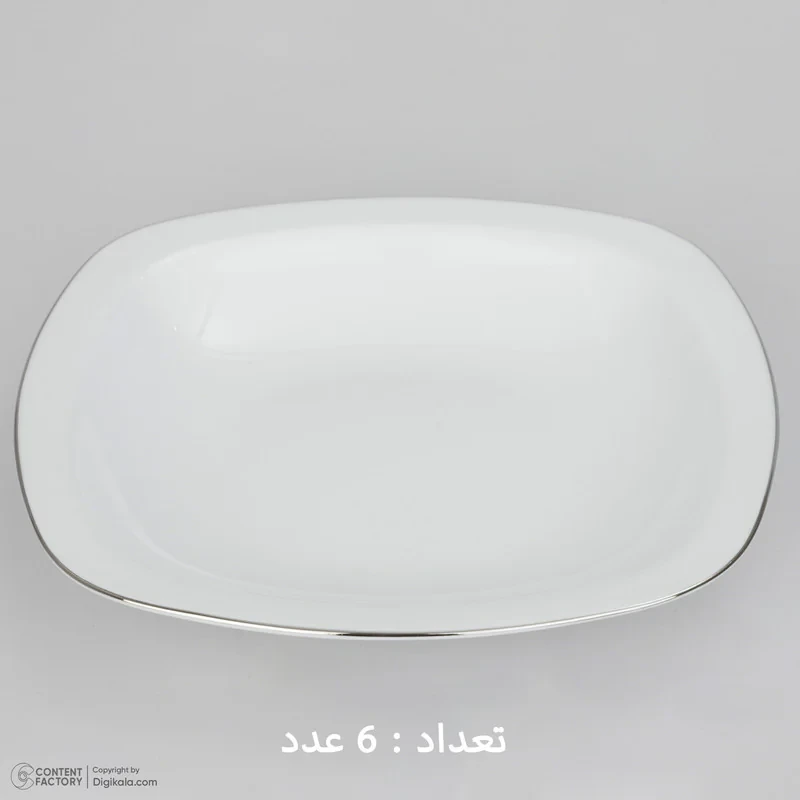 سرویس چینی 27 پارچه غذاخوری چینی زرین ایران سری کواترو مدل سمن درجه عالی