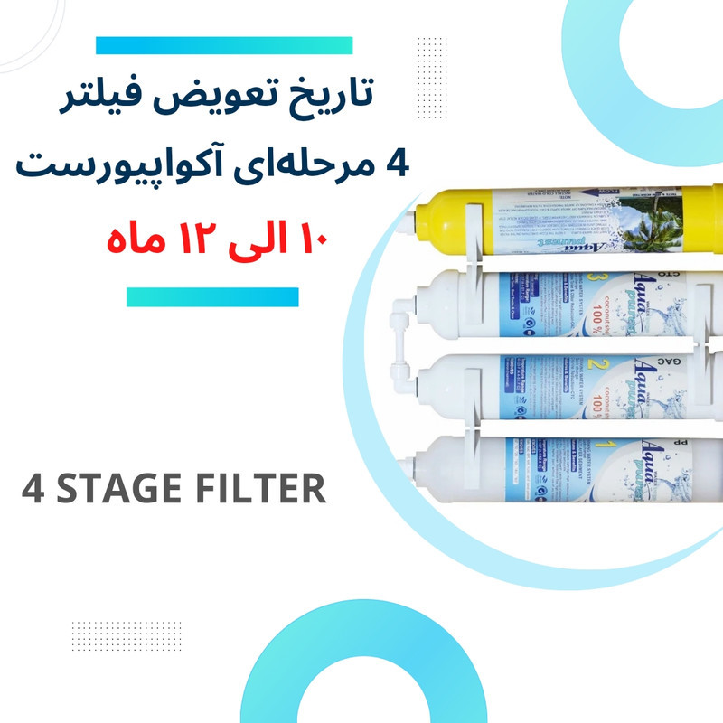 فیلتر تصفیه کننده آب آکوا پیورست شریعتی مدل گیاهی X 400 NEW مجموعه 4 عددی
