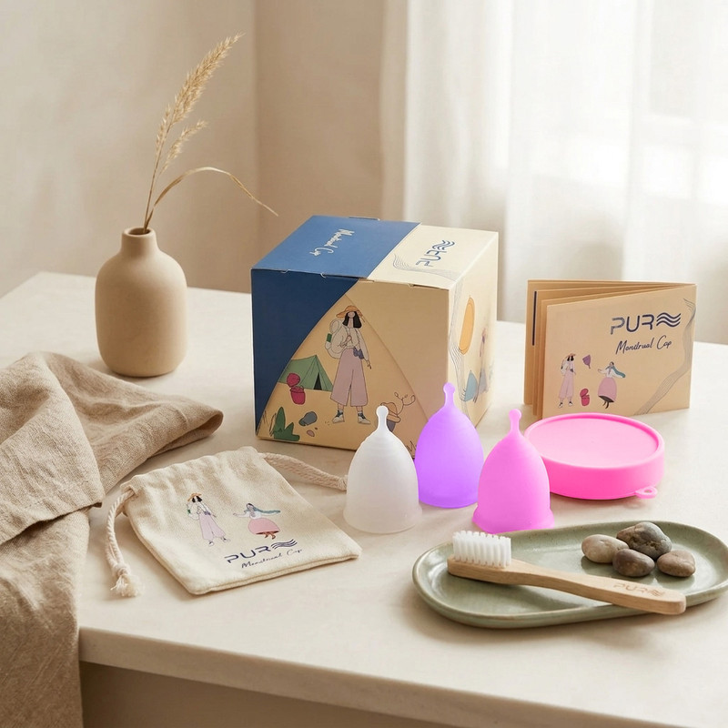 کاپ قاعدگی پیور مدل اسپورت سایز 2 به همراه لیوان نگهدارنده