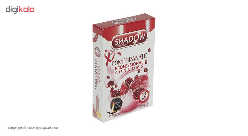 کاندوم شادو مدل Pomegranate بسته 12 عددی