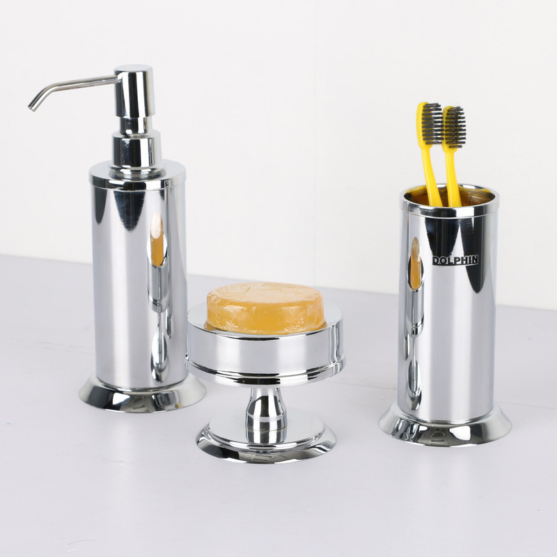 ست سرویس بهداشتی 3 پارچه دلفین مدل brass-003