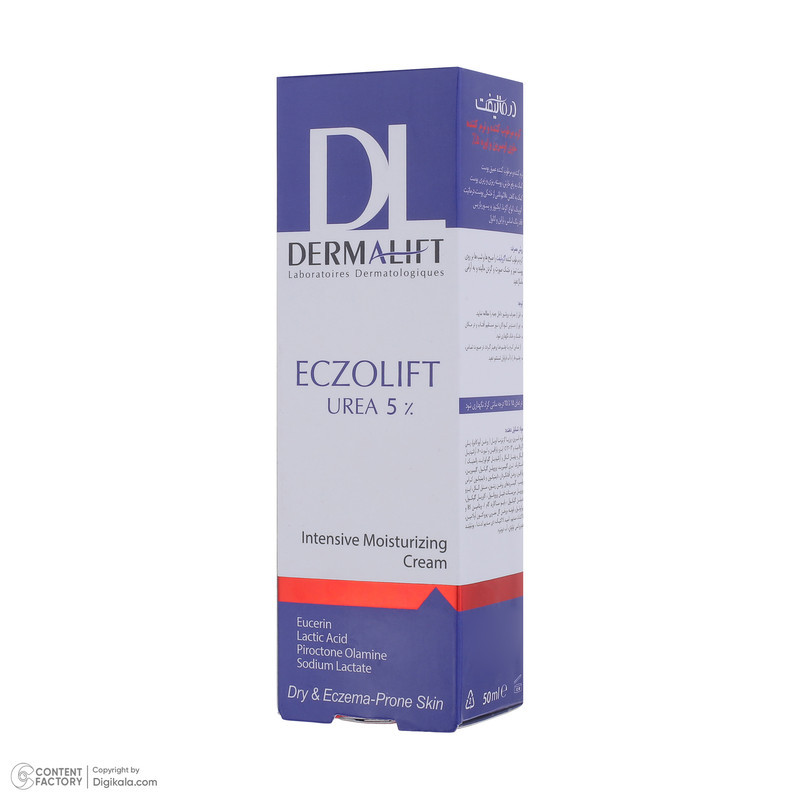 کرم مرطوب کننده صورت درمالیفت مدل ECZOLIFT UREA 5% مناسب پوست‌های خشک حجم 50 میلی لیتر