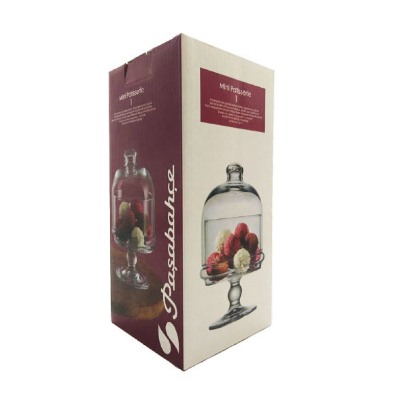 سرویس پذیرایی پاشاباغچه 3 عددی شکلات‌خوری پایه‌دار بلور مدل Mini Patisserie همراه ظرف عسل و مربا بلور با در مدل Basic کد 96386, 96814, 96966
