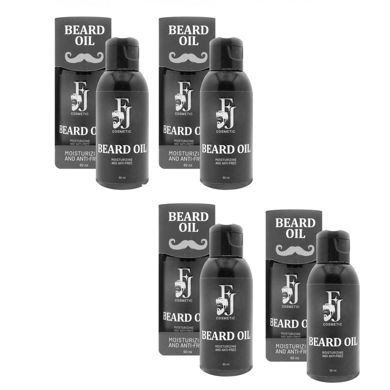 روغن مو افجه مدل SL-BEARD04 مناسب موهای حجم 60 میلی‌لیتر مجموعه 4 عددی