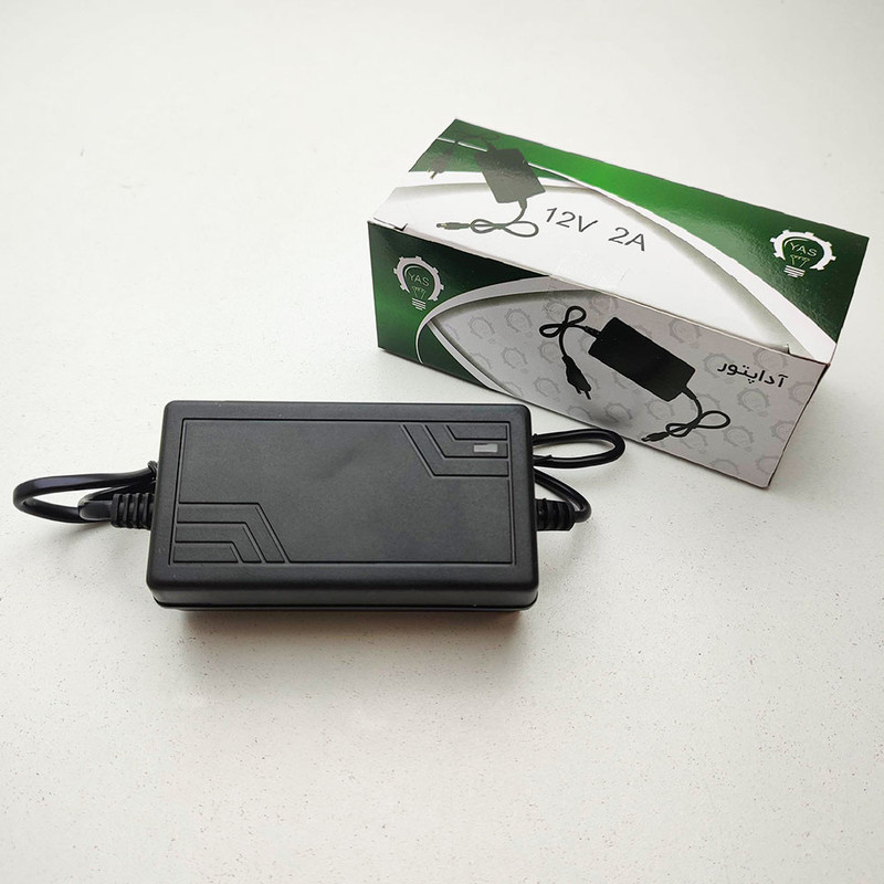 آداپتور دوربین مداربسته 12 ولت 2 یاس مدل AC 180-260v بسته 2 عددی
